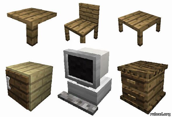 Мод на мебель и интерьер в Minecraft