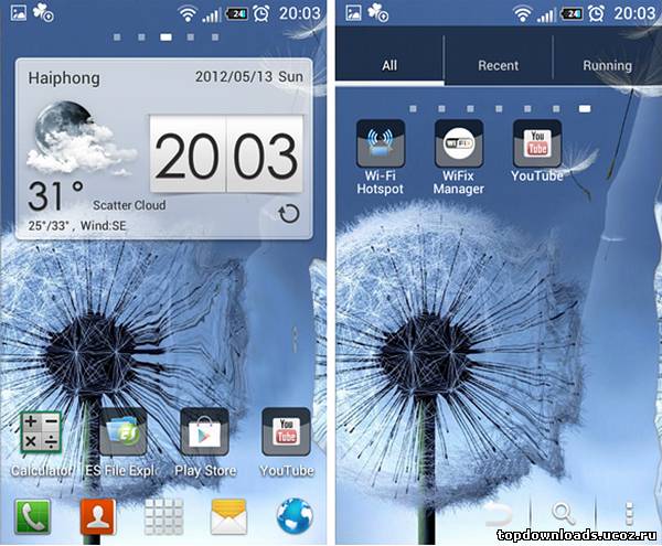 Dandelion Живые обои Galaxy S3