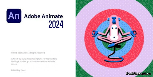 Русская крякнутая версия Adobe Animate 2024