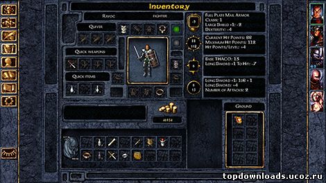Скриншот из игры Baldur's Gate на android